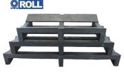 RP12-120 – Petite palette plastique 2 entrées 400x1200 pour bobines jusqu'à 700 mm pour magasin de rouleaux