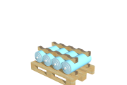 PC04-250-I sella per porta bobine in cartone diametro 250-265 mm per 4 posizioni