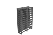 RP12-120 – Petite palette plastique 2 entrées 400x1200 pour bobines jusqu'à 700 mm pour magasin de rouleaux