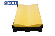 RC39-1 – plastic roll cradle pallet for roll up to 1100 mm with medium hard Combo saddle