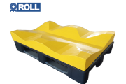 RC39-2 – plastic roll cradle pallet for 1 or 2 rolls up to 1100 mm with medium hard Combo saddle