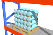 PC05-200-B base roll cradle sticko paper 200-215 mm diameter for 5 positions