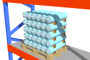 PC06-160-B base roll cradle sticko paper 160-175 mm diameter for 6 positions