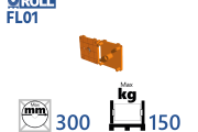 FL01 - roll flange 330x330 plastic end plate