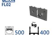 FL02 - roll flange 510x500 plastic end plate