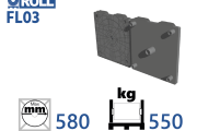 FL03 - roll flange 600x580 plastic end plate