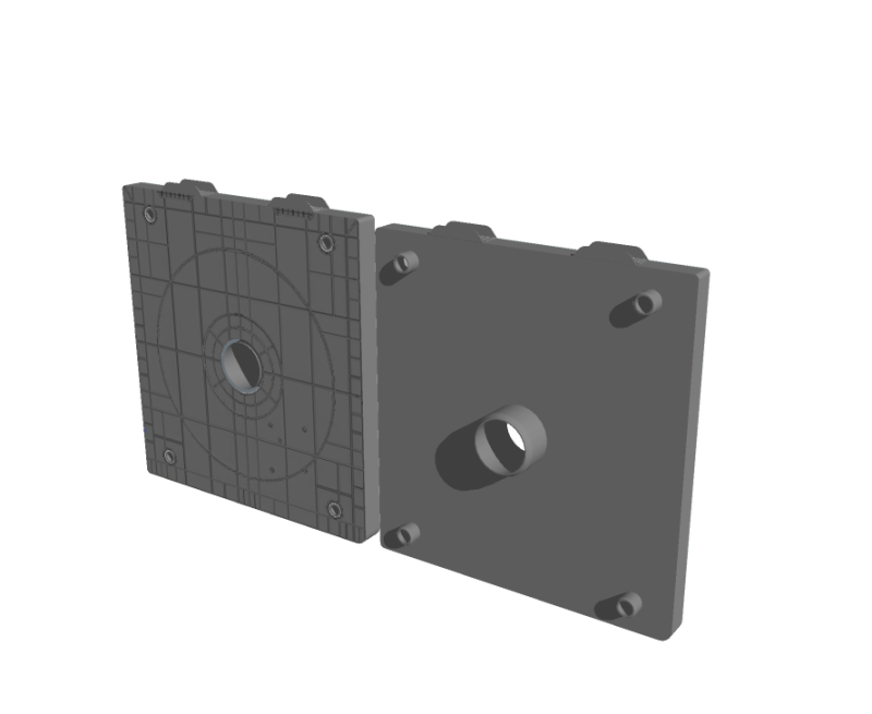 FL06 - roll flange 840x800 plastic end-wall