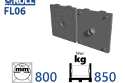 FL06 - roll flange 840x800 plastic end-wall