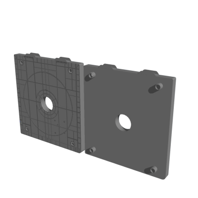 FL06S - no plug - roll flange 840x800 plastic end-wall