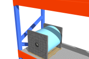 FL07S - no plug - roll flange 1040x1000 plastic end-wall