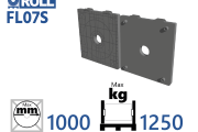 FL07S - no plug - roll flange 1040x1000 plastic end-wall