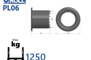 PL06 - plastic plug 152 - 6" length 160 mm - for end-pad