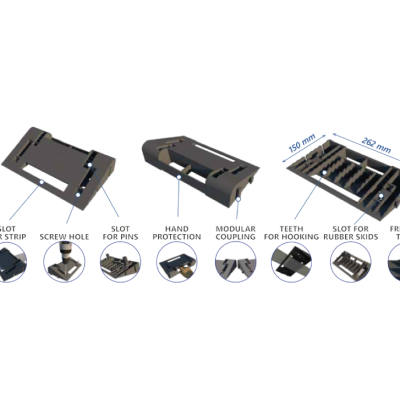 KU10-C - innovative plastic wedges chock to block reels rolls for warehouse