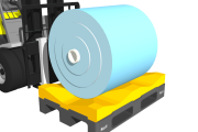 RC39-2 – plastic roll cradle pallet for 1 or 2 rolls up to 1100 mm with medium hard Combo saddle
