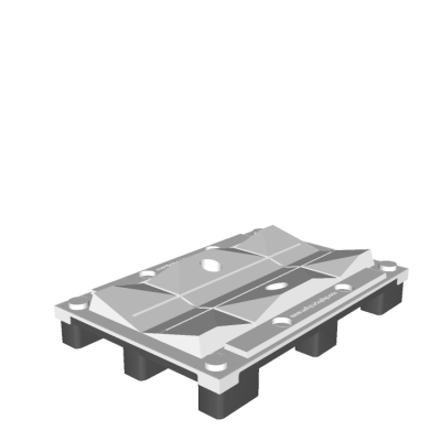 RCV08 – 800x1200 cradle plastic pallet 4-ways for 1 or 2 rolls suitable for clean room