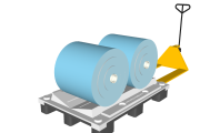 RCV08 – 800x1200 cradle plastic pallet 4-ways for 1 or 2 rolls suitable for clean room