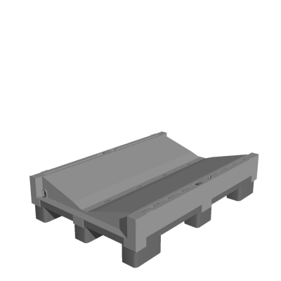 RCV28 – 800x1200 roll cradle plastic pallet 4-ways for large diameter