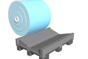 RCV28 – 800x1200 roll cradle plastic pallet 4-ways for large diameter