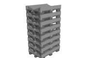 RCV28 – 800x1200 roll cradle plastic pallet 4-ways for large diameter