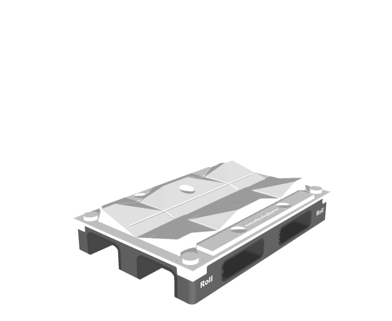 RCV49 - roll cradle plastic pallet - deck saddle hdpe virgin