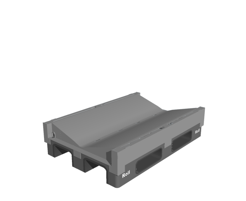 RCV69 – plastic cradle_pallet for large reels up to 1400 mm for roll warehouse