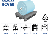 RCV69 – plastic cradle_pallet for large reels up to 1400 mm for roll warehouse