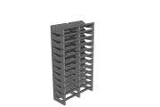 RP12-100 – 400x1000 small 2- way plastic pallet for reels up to 700 mm for roll warehouse