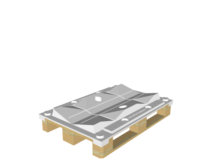 CV01 - plastic saddle deck to put on  pallet 800x1200 for 1 or 2 rolls