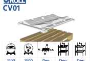 CV01 - plastic saddle deck to put on  pallet 800x1200 for 1 or 2 rolls