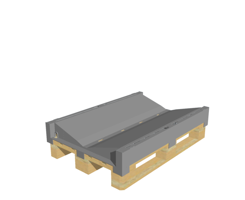 CV02 - plastic saddle deck to put on  pallet 800x1200 to transform into roll pallet