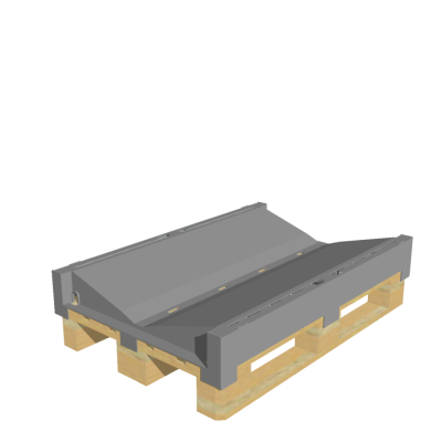 CV02 - plastic saddle deck to put on  pallet 800x1200 to transform into roll pallet