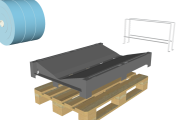 CV02-KP - metal support bar for large diameter and short reels