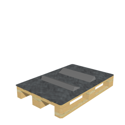 SB01 - stabilo RPMT rubber mat kit and 2 plastic wedges KU04-570 to transform into roll cradle pallets