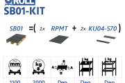 SB01 - stabilo RPMT rubber mat kit and 2 plastic wedges KU04-570 to transform into roll cradle pallets